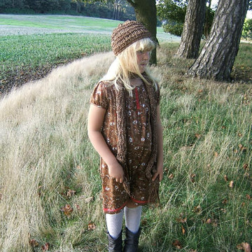 Child's "Slinky" Scarf with Matching Beanie Hat