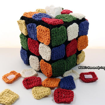 Rubik's Cube Tissue Box with Rearrangable Squares