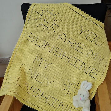 You are my Sunshine MOS Filet Blanket