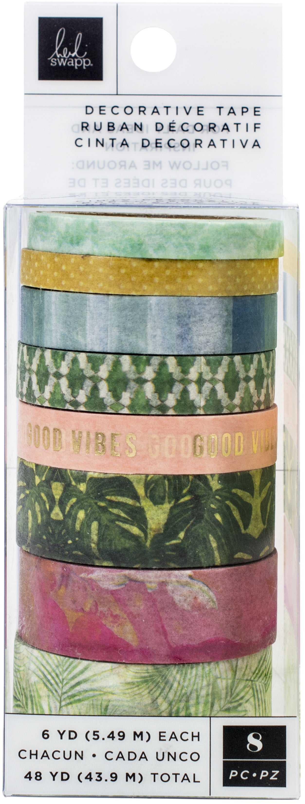 American Crafts Heidi Swapp Art Walk Washi Tape Rolls 8/Pkg - 6 Yards Each