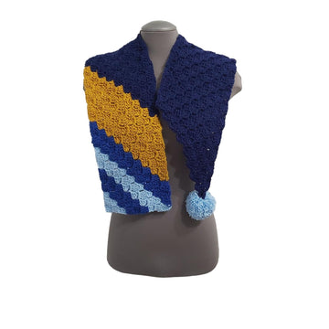 Blue Gold Scarf C2C