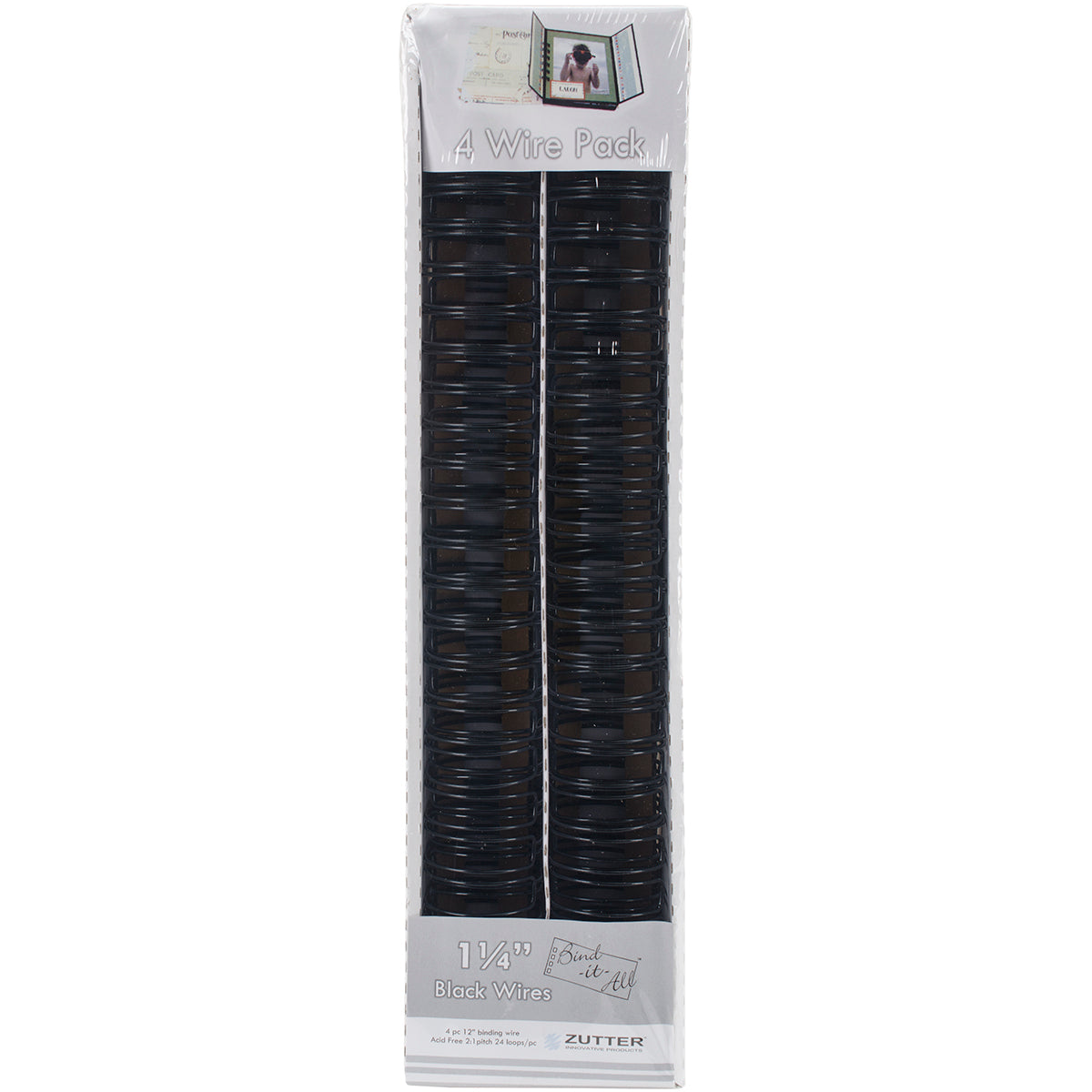 Zutter Bind-It-All OWire 1.25" 4/Pkg - Black