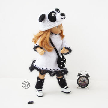 Panda outfit for 13" doll