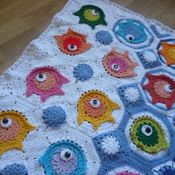 Fish puzzle baby blanket