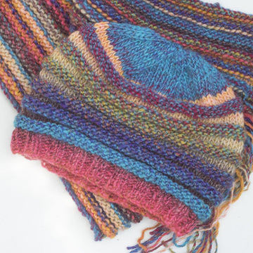 Multi-color Winter Hat and Scarf