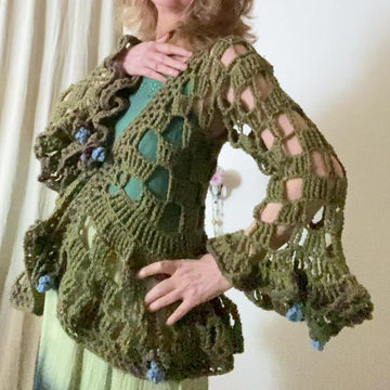 Hip to be Square Floral Crochet Cardigan