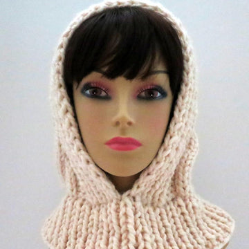 Snow Queen Cable Hooded Hat