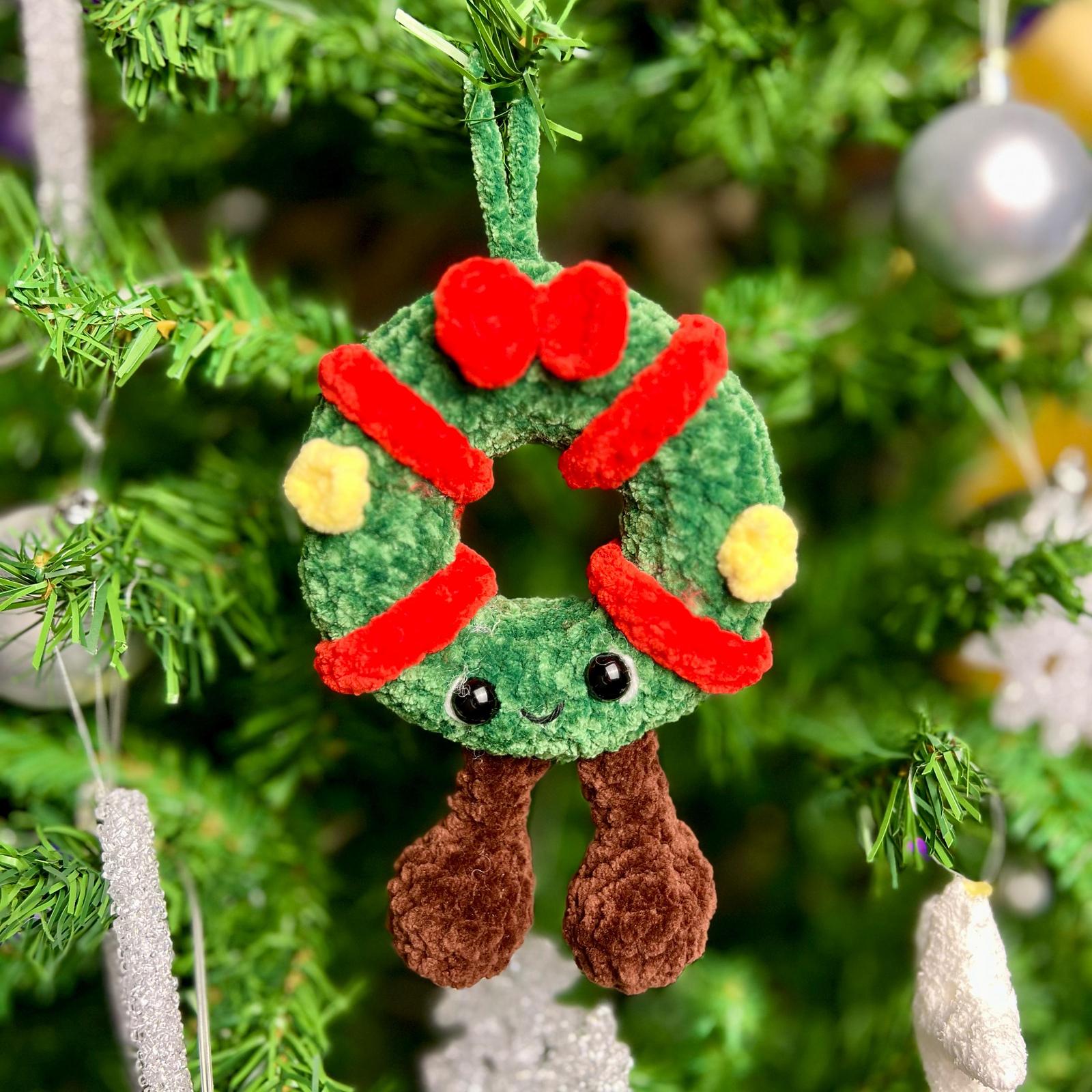 Christmas bauble and wreath
