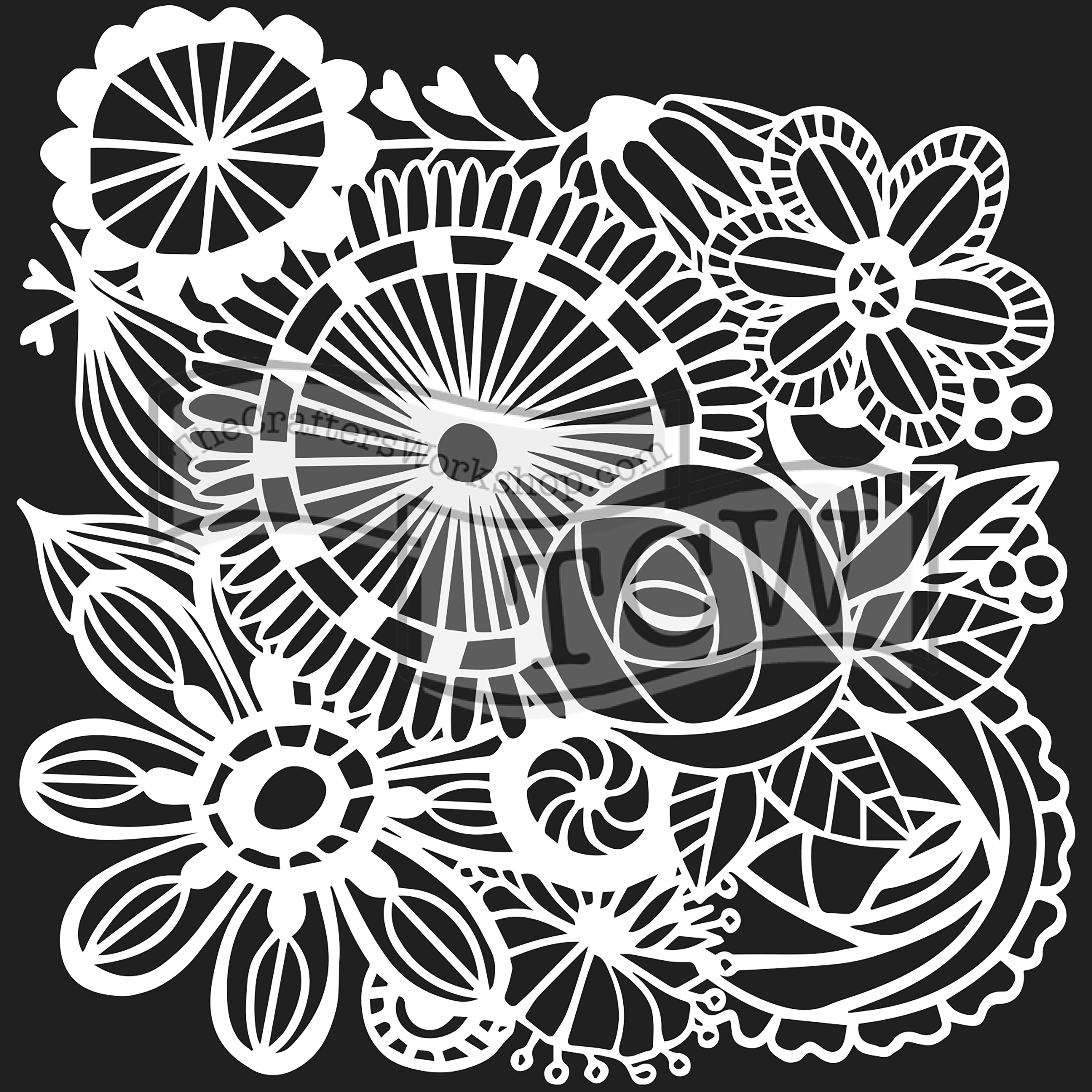 The Crafter's Workshop Crafter's Workshop Template 6"X6" - Blooming Garden
