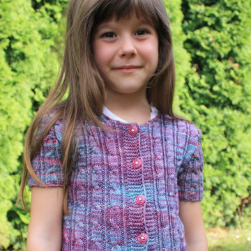 Jophiel süße kurzärmelige Strickjacke für Mädchen
