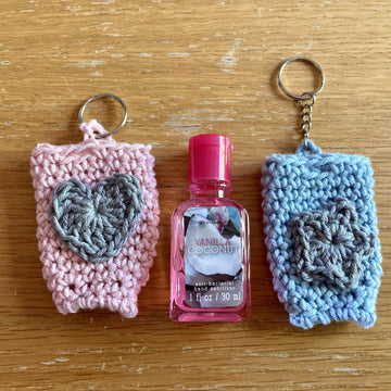 Keyring hand sanitizer holder