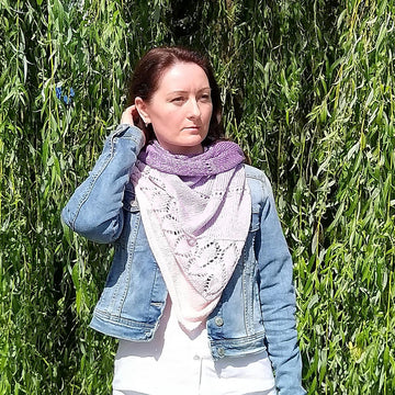 Crescent Shawl Hearts