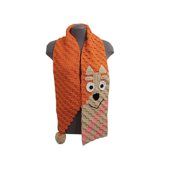 Orange Dog Scarf C2C