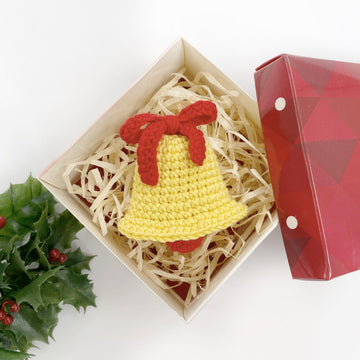 Crochet Christmas bell ornament pattern Amigurumi hanging decor