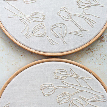 3 Beginner Floral Tulip Downloadable Embroidery Patterns