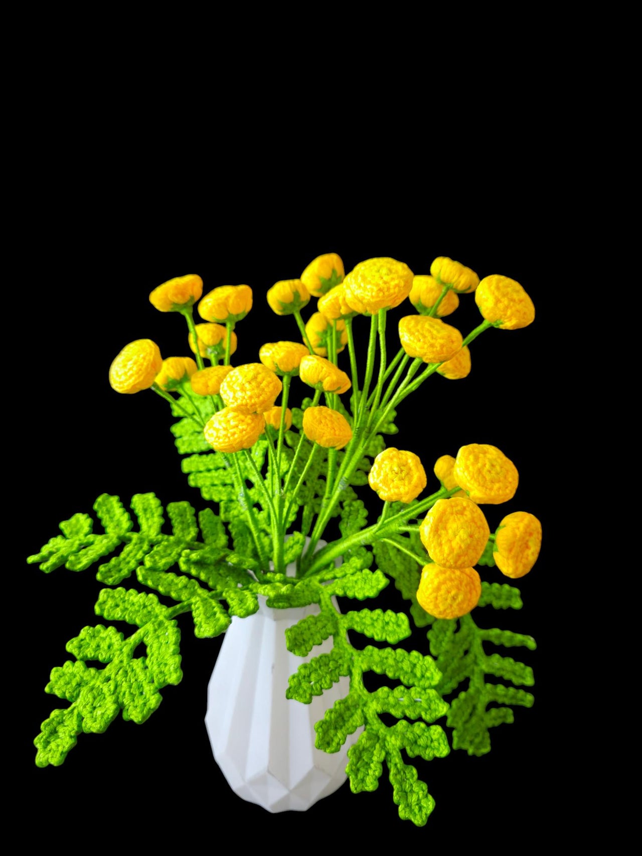 Crochet Tansy flowers