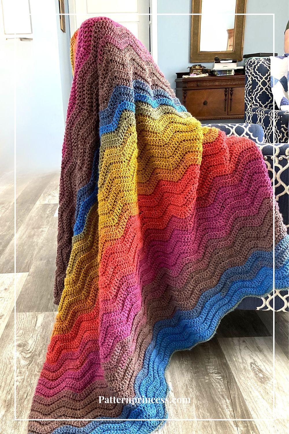 Wavy Ribbed Ripple Blanket