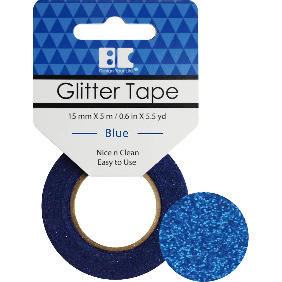 Best Creation Glitter Tape 15mmX5m - Blue