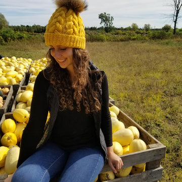 Sunset Double Brim Cable Beanie