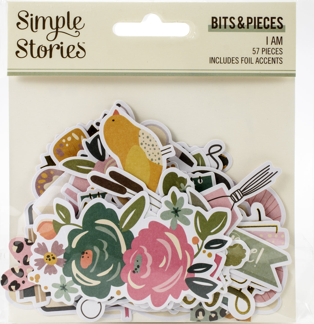 Simple Stories I Am Bits & Pieces Die-Cuts 57/Pkg - 619720