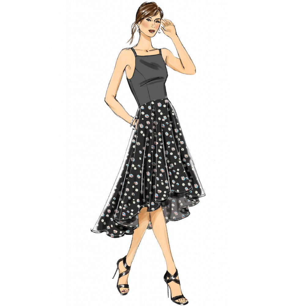 Vogue Misses' Princess Seam High-Low Dresses with Pockets V9252 - Sewing Pattern
