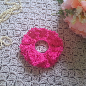 Crochet Easy Lacy Scrunchie Pattern