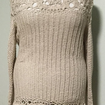 Lace Motif Tunic Sweater