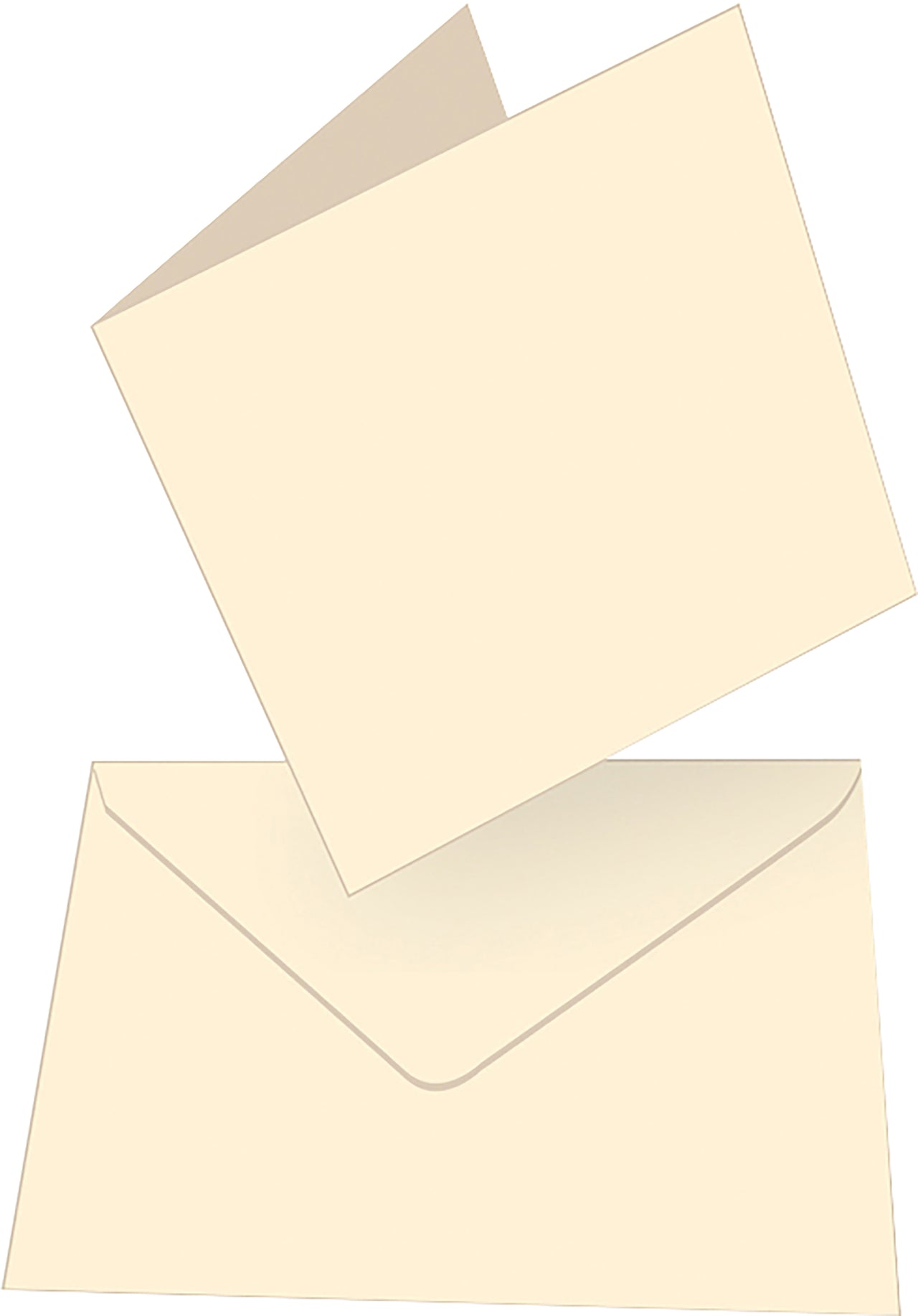 Artdeco Creations Couture Creations Square Cards W/Envelopes 50/Pkg - Cream, 5.3"X5.3" Folded