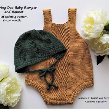 Spring Duo Baby Romper and Bonnet