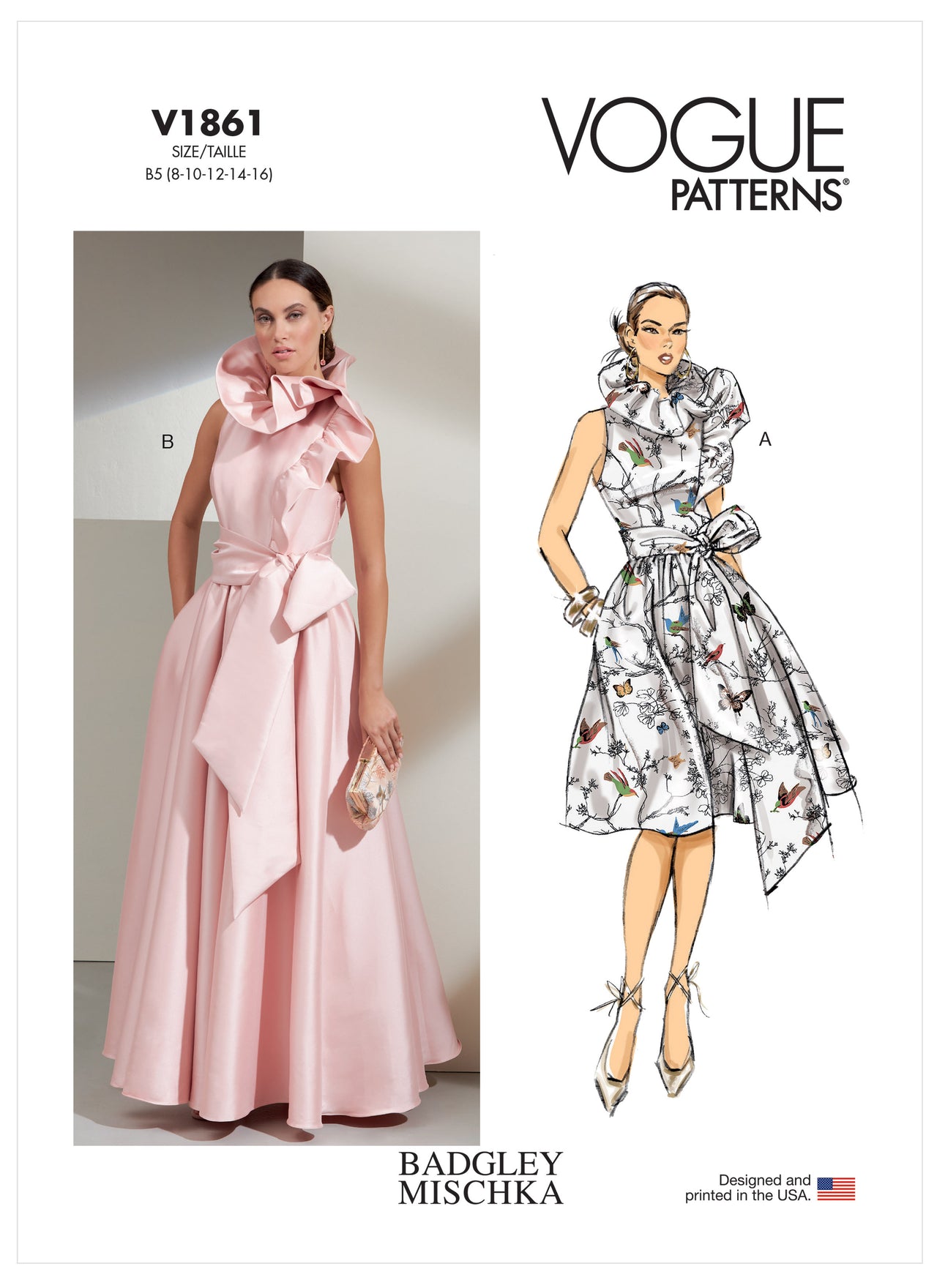 Vogue Misses' Special Occasion Dress and Sash V1861 - Sewing Pattern