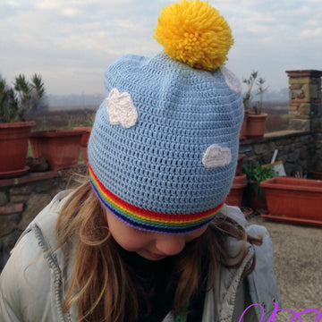 Cappello Arcobaleno Modello per Uncinetto