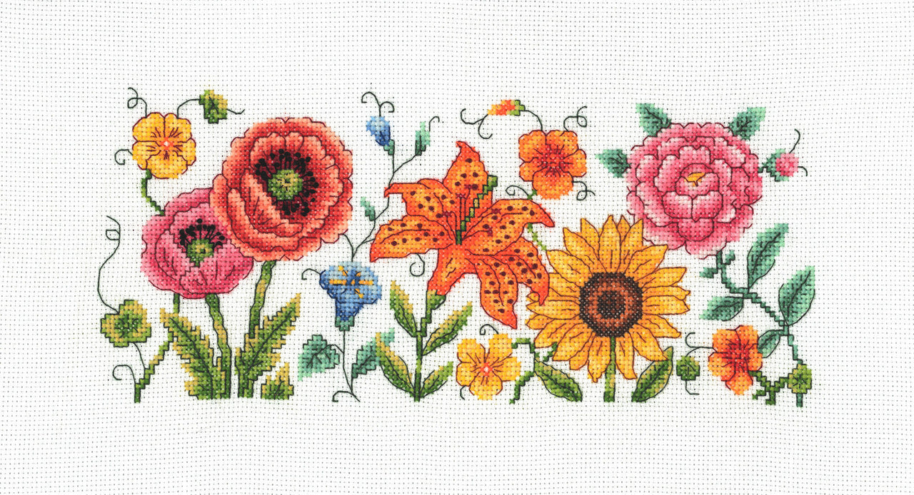 Creative World of Crafts Summer Delight Cross Stitch Kit - 31cm x 12cm
