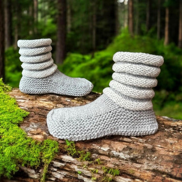 Slippers with a Puffy Cuff