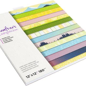 Crafter's Companion Printed Single-Sided Paper Pad 12"X12" - Home Away From Home