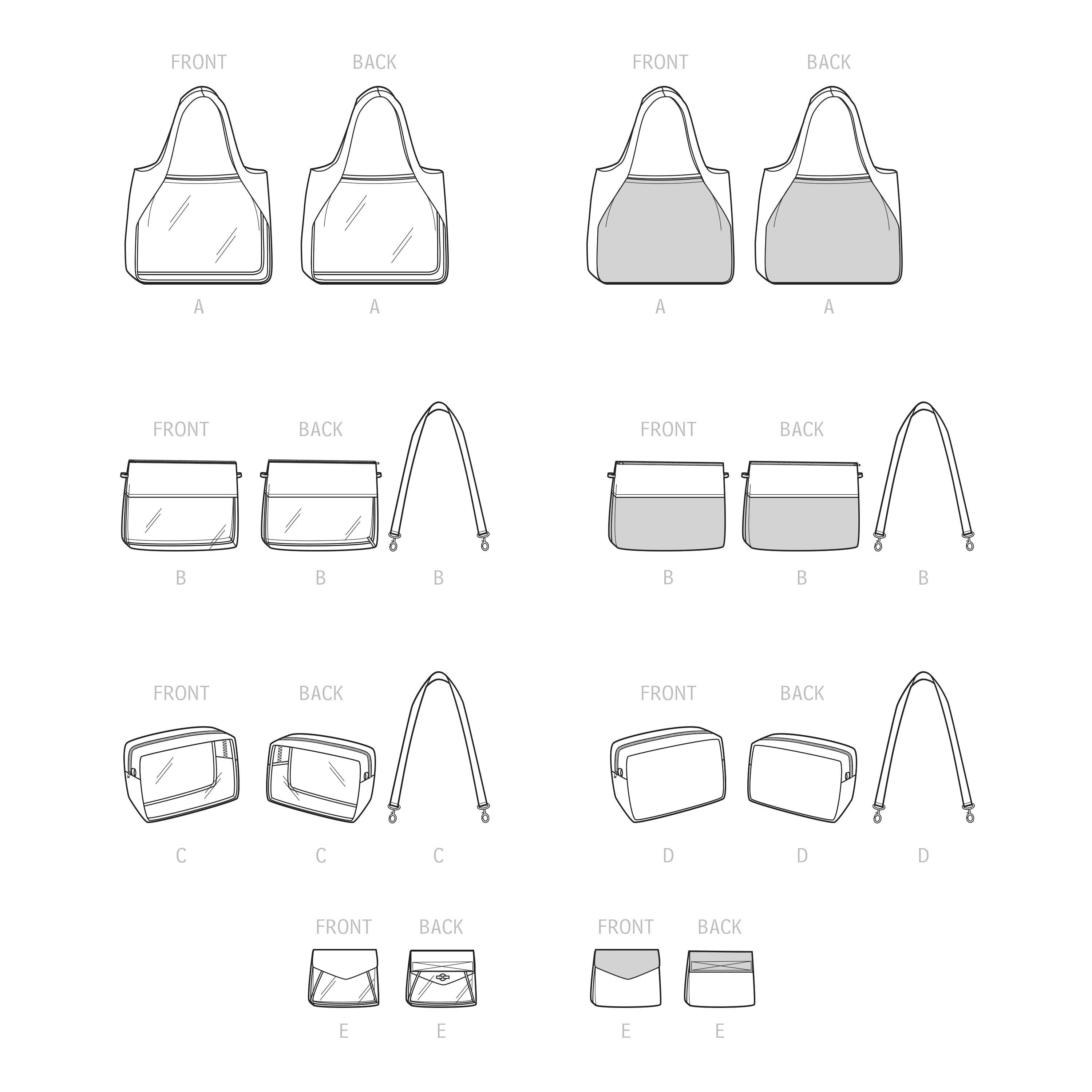 Simplicity Tote, Bags and Pouch S9562 - Paper Pattern, Size OS (One Size Only)