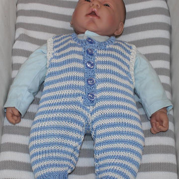 Baby Bamboo Stripe Dungarees