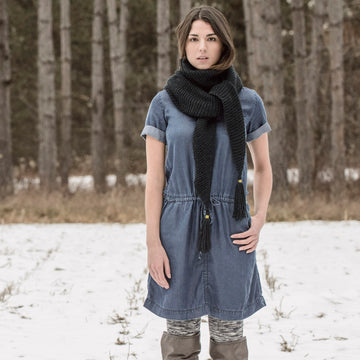 Saint Cloud Scarves in Blue Sky Fibers Woolstok - 20171 - Downloadable PDF
