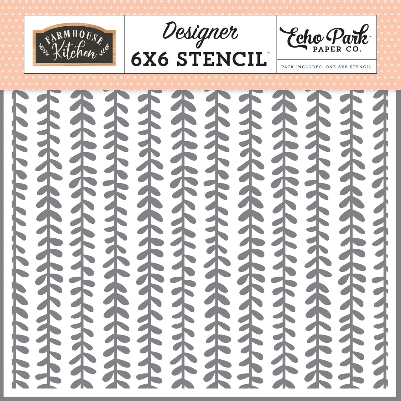 Echo Park Paper Echo Park Stencil 6"X6" - Sweet Vines, Farmhouse Kitchen