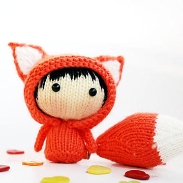 Orange Fox Doll with removable tail