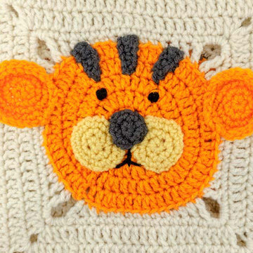 Lions and Tigers and Bears Blanket in Red Heart Super Saver Economy Solids - LW4684 - Downloadable PDF