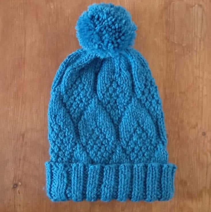 Hat on Straight Needles: Pinecones