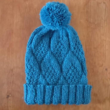 Hat on Straight Needles: Pinecones