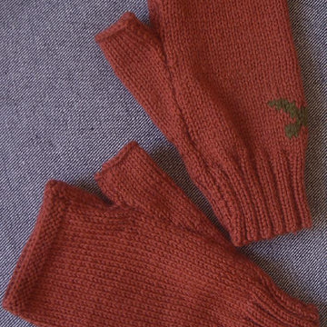 Tiny Owl fingerless gloves/mitts