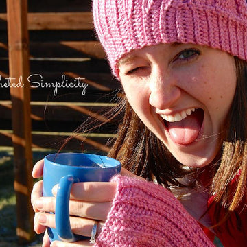 "Knit-Look" Cabled Hearts Beanie