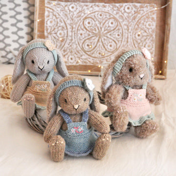 Bunny with pinafore dress