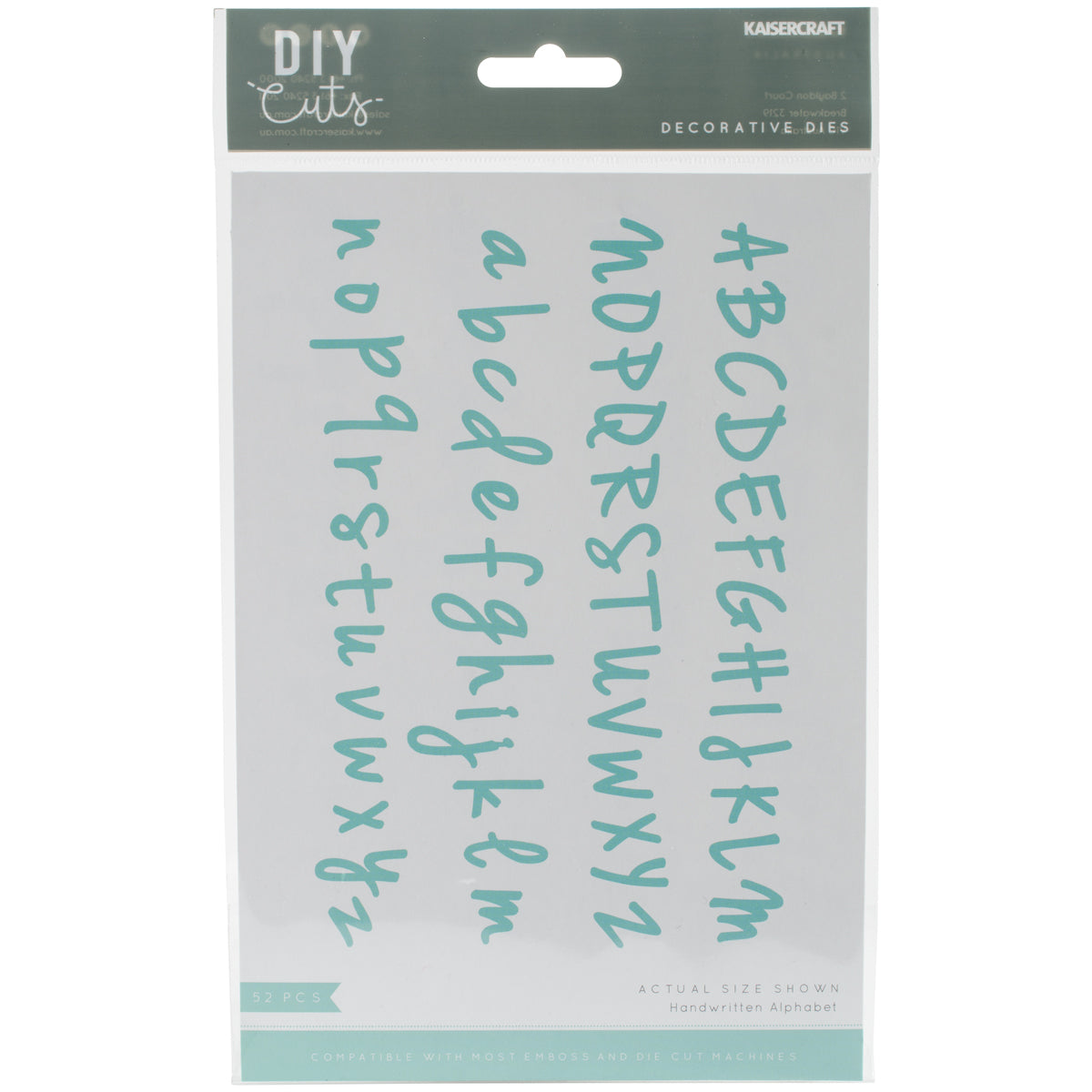 Kaisercraft Decorative Die - Handwritten Alphabet .25" To 1"