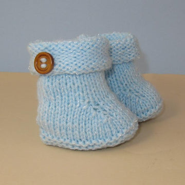 Easy Baby Roll Top 1 Button Booties