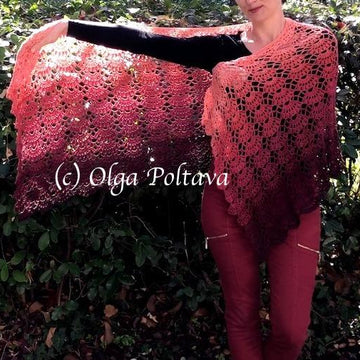 Lacy Fans Shawl Wrap