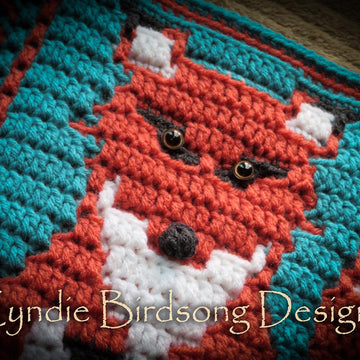 Woodland Mosaic Crochet Square - Fluffy Fox