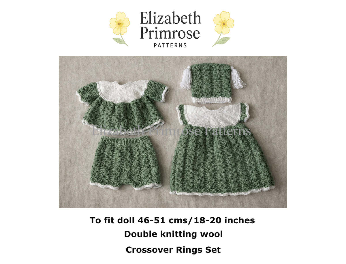 Crossover Rings Dolls Set Knitting Pattern P55 – Elizabeth Primrose Patterns